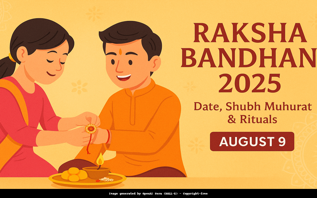 Sister tying rakhi to brother during Raksha Bandhan 2025 – August 9 celebration