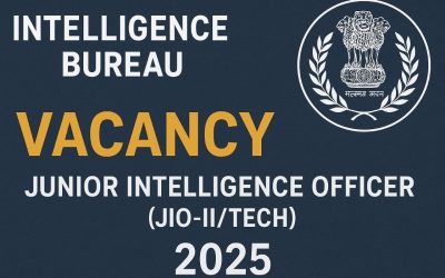 आईबी जूनियर इंटेलिजेंस ऑफिसर (JIO-II/Tech) भर्ती 2025: 394 पदों पर सुनहरा अवसर
