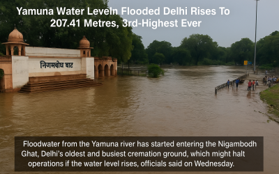 दिल्ली में यमुना का जलस्तर 207.41 मीटर पहुँचा: निगमबोध घाट पर संकट गहराया